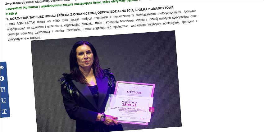 Wyróżnienie dla AGRO-STAR