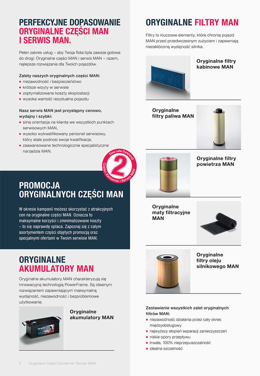 Oryginalne części MAN - zima 2026